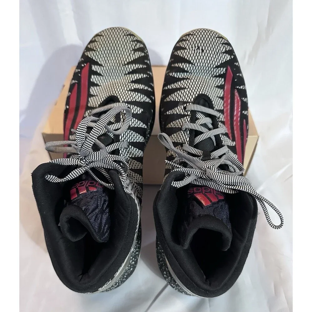 Adidas CrazyLight Boost 12.5 Black Red Basketball Shoes Mens Athletic Sneakers